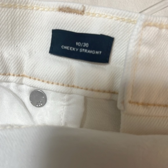 GAP Women’s High Rise Cheeky Straight Denim size 10 ecru - Picture 5 of 6